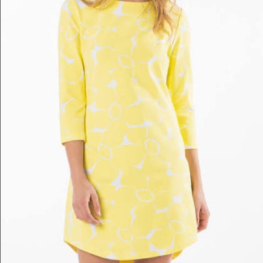 Mahi Gold Hinckley dress in boho blossom yellow